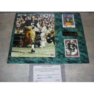 Paul Hornung Autographed Green Bay Packers Wall Plaque w 