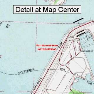  USGS Topographic Quadrangle Map   Fort Randall Dam, South 