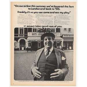  1972 Robert Morley BOAC British Airways Photo Print Ad 