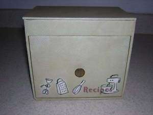 Recipe File Box With Drawer and top Lid  