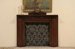 Architectural Salvage 1885 Oak Fireplace Mantel  