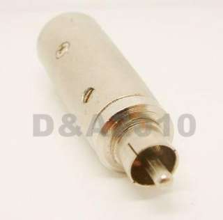 XLR Male to RCA Mono Male Plug Mic/Amp Adapter Metal  