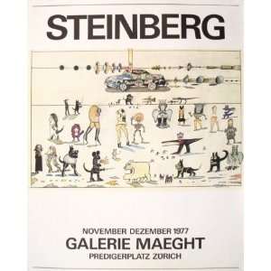   Galerie Maeght, 1977 by Saul Steinberg, 15x21