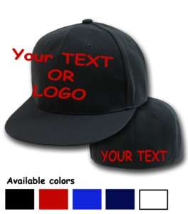 Personalized Flat Bill Cap hat custom embroidery NAME  