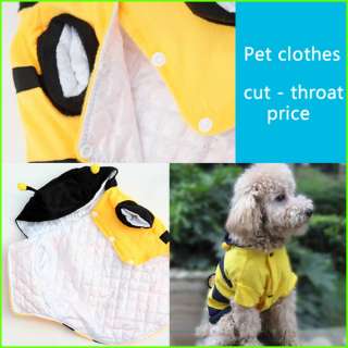   blk BEE Style Pet Cloth hoodie for Dog or Cat Pet Coat (#1987)  
