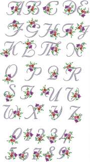 Floral Fonts Machine Embroidery Designs CD 4x4 THREADS  