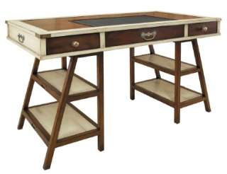Nautical Wooden Navigators Office Desk Furniture Ivory  