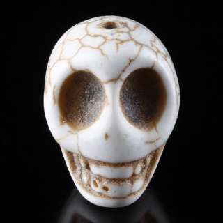 Howlite Turquoise Gemstone Skull Skeleton Loose Beads  