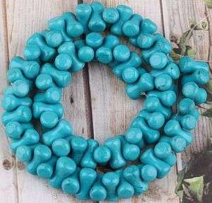 Dog Bone Natural Gemstone Turquoise Loose Beads D0375  