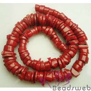 12mm Natural Red Coral Chips Gemstone Loose Beads  