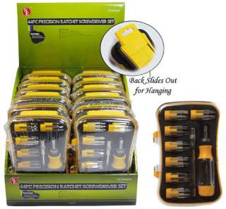 bidding on a brand new, retail display of 12 ratchet screwdriver sets 