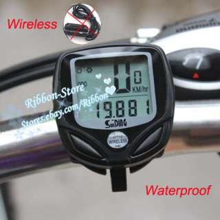 Wireless Bike Computer LED Odometer Speedometer New  
