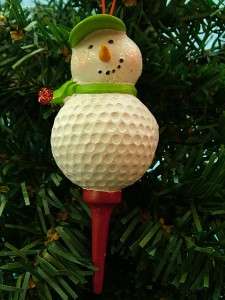 New Midwest Golfing Golfer Golf Ball Tee Snowman Snoman Christmas 