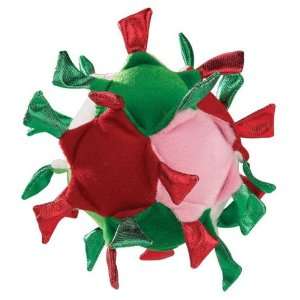 Dog Toy   Zanies Holiday Crinkle Orbs   Red & Green