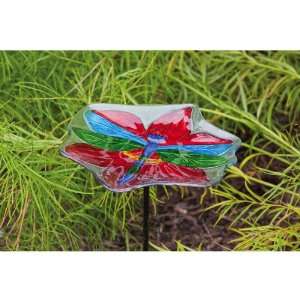  Evergreen Garden Dragonfly Birdfeeder with Garden Stake 