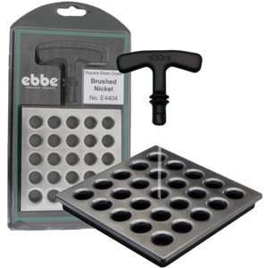   Ebbe Brushed Nickel Square Shower Drain Grate E4404