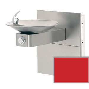 : Haws 1001MS RED Red Barrier free, stainless steel drinking fountain 