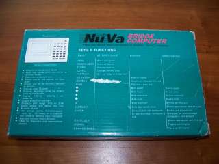 BRIDGE COMPUTER Electronic Handheld Game NuVa 1987  