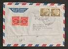 Germany 1957 70p Huess Dual Franking Airmail Cover to USA with 60c 