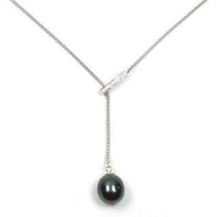 Beautiful 100% authentic fine quality Tahitian black pearl chain 