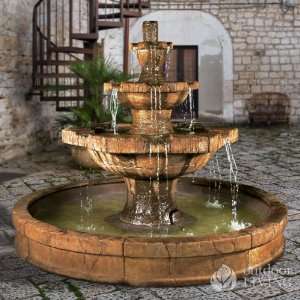   Studio Grenoble Fountain In Pool   Stone Finish Patio, Lawn & Garden