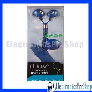 iLuv IEP 311 Blue In Ear Earbud Headphone w Volume New  