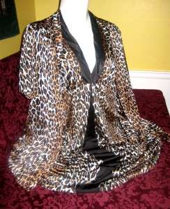 Vintage Vanity Fair Leopard Nightgown Peignoir 1970s 70s vtg Robe set 