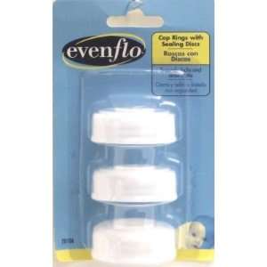  Evenflo Baby Bottle Cap Rings with Sealing Discs Case Pack 