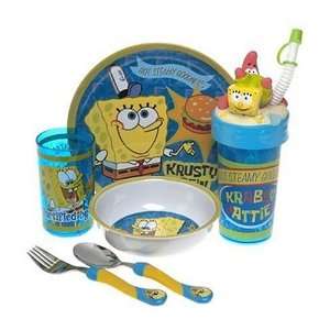  Spongebob SquarePants: 6 Piece Plastic Dinnerware Set 