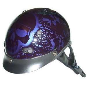  Boneyard Purple DOT Motorcycle Helmet Automotive