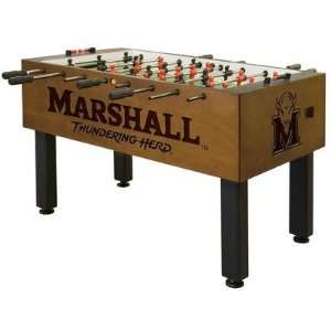 Marshall University Logo Foosball Table Finish Traditional Mahogany