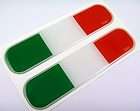 Italy Italian Flag Domed Decal Emblem Chrome Car Flexible Sticker 5 