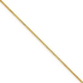 14K Gold Polished Box Chain , Necklace , Bracelet w/ Lobster Clasp 