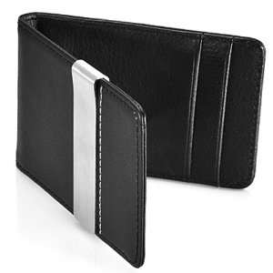  Black Front Pocket Wallet Cash Storage Case Money Clip 