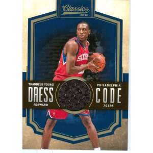   Authentic Thaddeus Young Game Worn Jersey Card