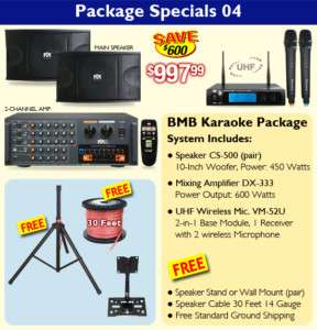 BMB Better Music Builder Complete Karaoke System $998  