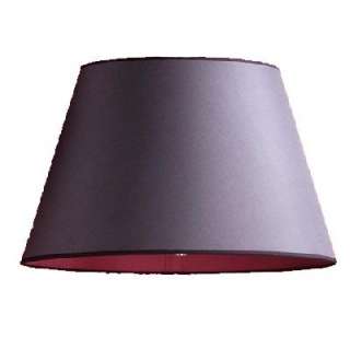 NEW 13.5 in. Wide Barrel Lamp Shade, Grey with Fuchsia Red Lining Silk 