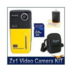  Kodak Zx1 Pocket Video Camera Camcorder Yellow, 720p HD 