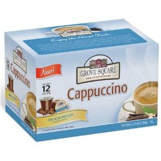 Grove Square Cappuccino Cups, French Vanilla, Single Serve Cup for 