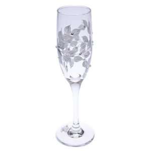  Swarovski Crystal and White Pearl Champagne Flutes Set of 
