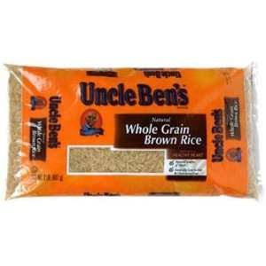 Uncle Bens Natural Whole Grain Brown Rice 2 Lbs (Pack of 12)  