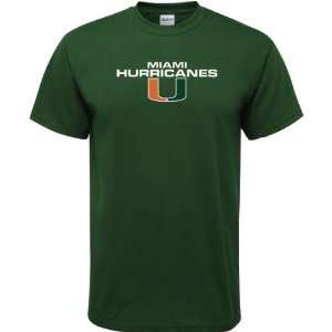  Miami Hurricanes Forest Green Legend T Shirt Sports 