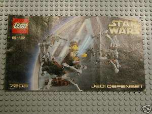 LEGO Star Wars INSTRUCTION BOOK for 7203 Jedi Defense I  