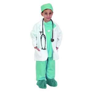   Deluxe Physician Doctor Toddler 2t 3t Green Halloween Dress Up Costume