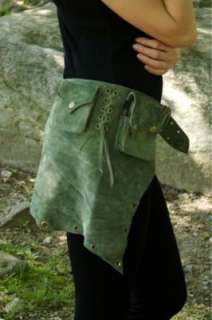 Hip Handmade Suede Skirt Belt Party style waist bag  