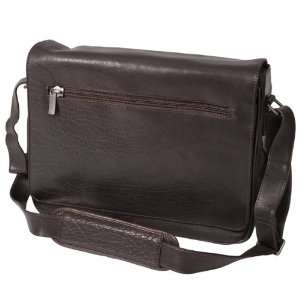  Kenneth Cole New York Leather Messenger Bag   Brown 