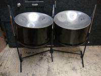   Steel Drum Set with Smarty Pans stands and mallets NICE  