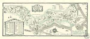 National Golf Links of America course map Print 1928  