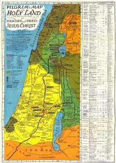 Title of map Pilgrimss Map of the Holy land for Biblical Research 