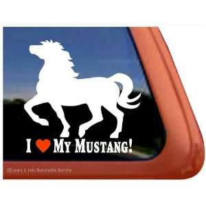  I Love My Mustang Horse Trailer Vinyl Window Decal Sticker 